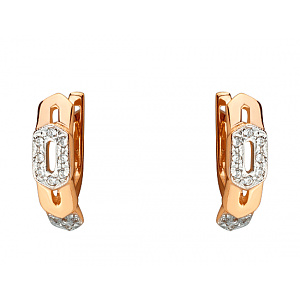 Золотые серьги с фианитом (цирконием куб.) (01-200841783) фотография