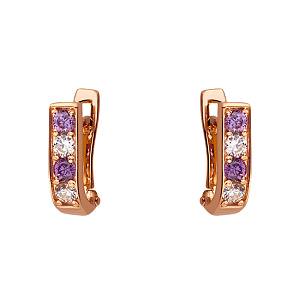 Золотые серьги с фианитами (1б_с-051) фотография