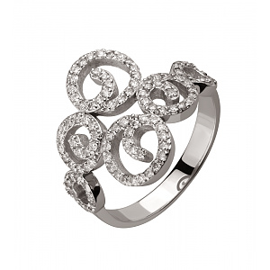 Золота каблучка з діамантами (2б_к-207) фотографія