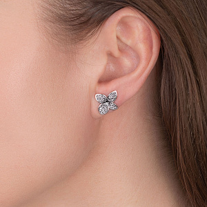 Золоті сережки з діамантами (2б_с-256) фотографія