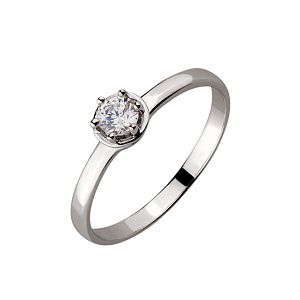 Золотое кольцо с цирконием куб. (01-18754984) фотография