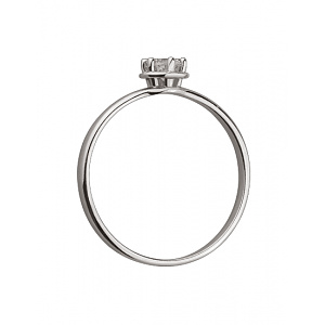 Золотое кольцо с цирконием куб. (01-18754984) фотография