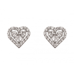 Золоті сережки з цирконієм куб. (01-19166084) фотографія