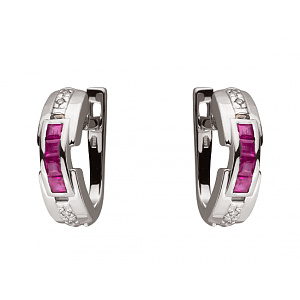 Золотые серьги с бриллиантами (01-19272484) фотография