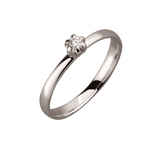 Золотое кольцо с бриллиантом (01-19305984) фотография