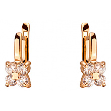 Золоті сережки з фіанітом (цирконієм куб.) (01-19334884)