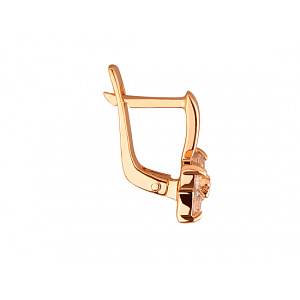 Золоті сережки з фіанітом (цирконієм куб.) (01-19334884) фотографія