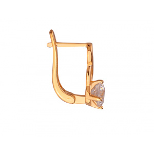 Золоті сережки з цирконієм куб. (01-200159884) фотографія