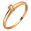 Золотое кольцо с бриллиантом 01-200257984 фотография 1