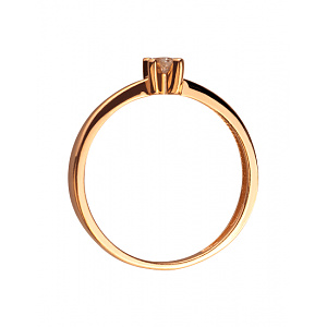 Золота каблучка з діамантом (01-200291184) фотографія