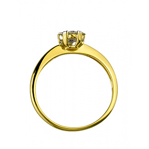 Золотое кольцо с бриллиантами (01-200355484) фотография