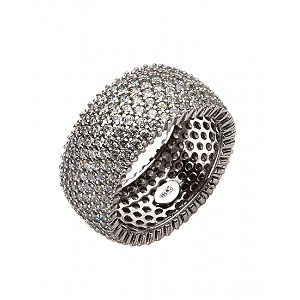 Золотое кольцо с цирконием куб. (01-200369484) фотография