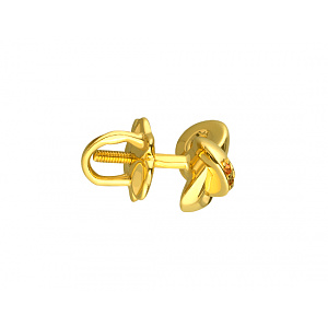 Золотые серьги с цирконием куб. (01-200381584) фотография