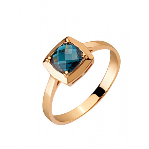 Золотое кольцо с топазом (01-200452884) фотография