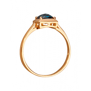 Золотое кольцо с топазом (01-200452884) фотография