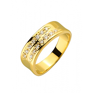 Золотое  кольцо с бриллиантами (01-200492284) фотография