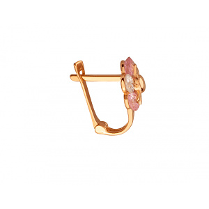 Золоті сережки з цирконієм куб. (01-200523184) фотографія