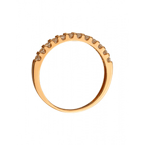 Золотое кольцо с цирконием куб. (01-200542684) фотография