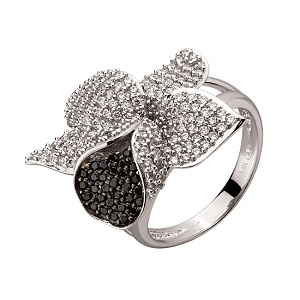 Золота каблучка з цирконієм куб. (01-200552684) фотографія