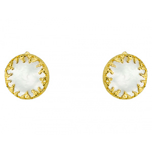 Золоті сережки з перламутром (01-200740184) фотографія