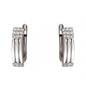 Золоті сережки з фіанітом (цирконієм куб.) (01-200766284) фотографія