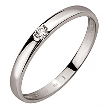 Золота обручка з діамантом (01-200769684)