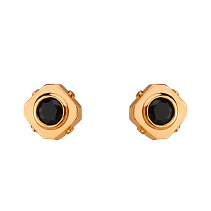 Золотые серьги с фианитом (цирконием куб.) (01-200841784) фотография