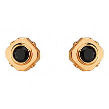 Золотые серьги с фианитом (цирконием куб.) (01-200841784)