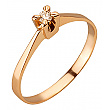 Золотое кольцо с бриллиантом 01-200845084 фотография 1
