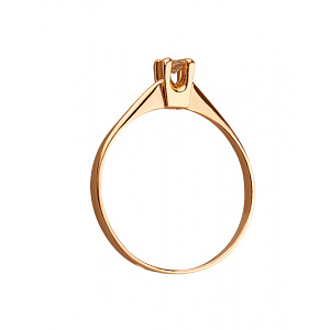 Золотое кольцо с бриллиантом (01-200845084) фотография