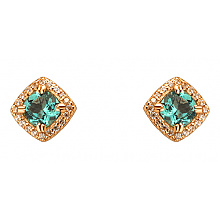 Золоті сережки з фіанітом (цирконієм куб.) (01-200847484)