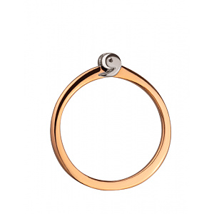 Золотое кольцо с бриллиантом (01-200159985) фотография