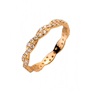 Золота каблучка з цирконієм куб. (01-200343485) фотографія