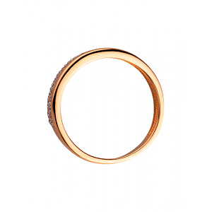 Золотое кольцо с цирконием куб. (01-200343585) фотография