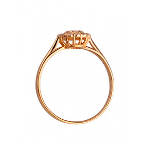 Золота каблучка з цирконієм куб. (01-200364885) фотографія