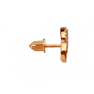 Золотые серьги с цирконием куб. (01-200388285) фотография