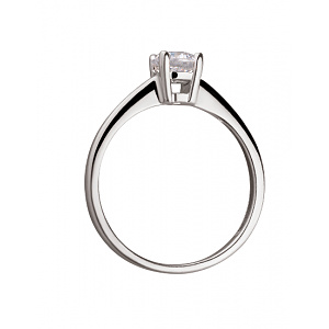 Золота каблучка з цирконієм куб. (01-200404785) фотографія