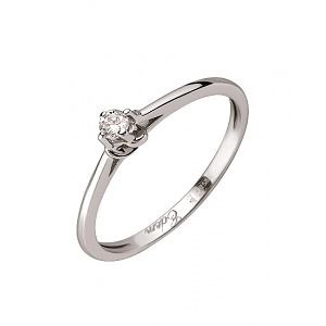 Золота каблучка з діамантом (01-200449085) фотографія