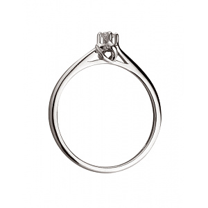 Золота каблучка з діамантом (01-200449085) фотографія