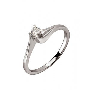 Золота каблучка з діамантом (01-200462085) фотографія