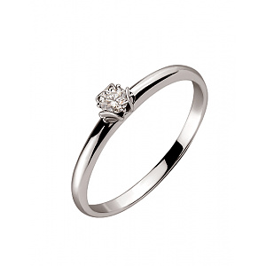 Золота каблучка з діамантом (01-200465885) фотографія