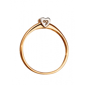 Золотое кольцо с бриллиантом (01-200465985) фотография