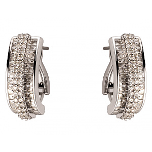 Золоті сережки з діамантами (01-200473885) фотографія