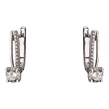 Золоті сережки з цирконієм куб. (01-200573485)