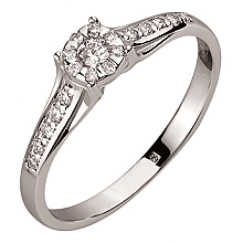 Золотое кольцо с бриллиантами (01-200606485)