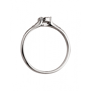 Золота каблучка з діамантами (01-200606485) фотографія