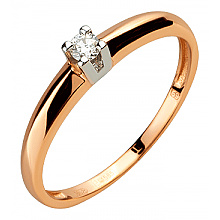 Золота каблучка з діамантом (01-200633385)