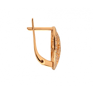 Золоті сережки з фіанітом (цирконієм куб.) (01-200755485) фотографія