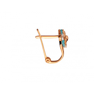 Золоті сережки з фіанітом (цирконієм куб.) (01-200766285) фотографія