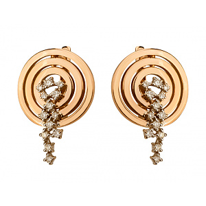 Золоті сережки з діамантами (01-200785585) фотографія